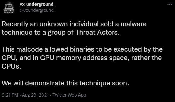 GPU-run malware