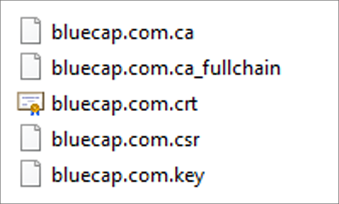 Screenshot of highly sensitive data for Bluecap project