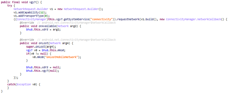 Joker sample abusing the requestNetwork function