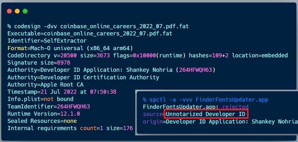 Signed macOS malware attributed to Lazarus hacker group