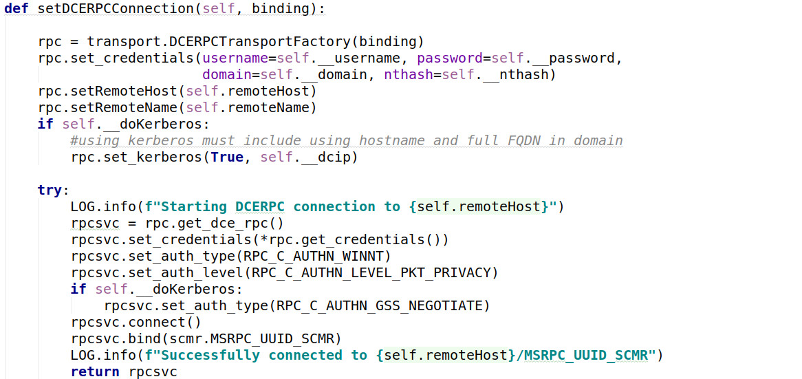 PsExec uygulaması, SMB'siz DCE/RPC bağlantısını kullanır