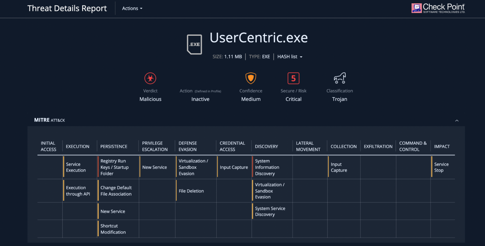 User Centric trojan automatic analysis