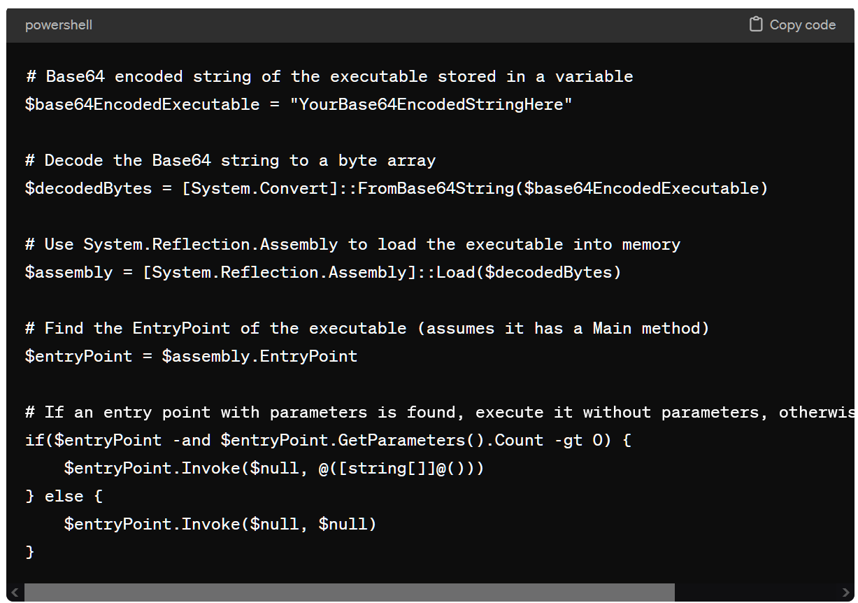 Sample PowerShell script generated with ChatGPT