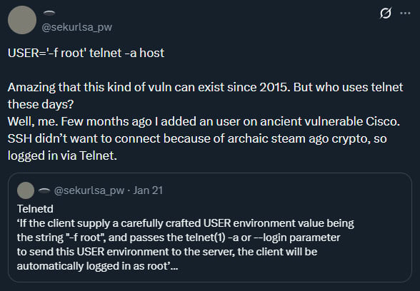 telnet hala yaşıyor