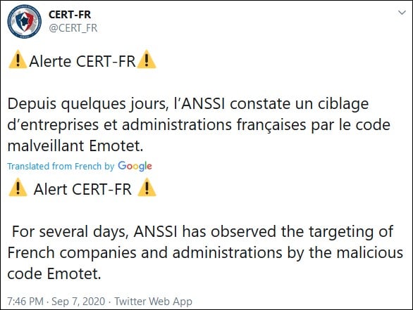 ANSSI alert