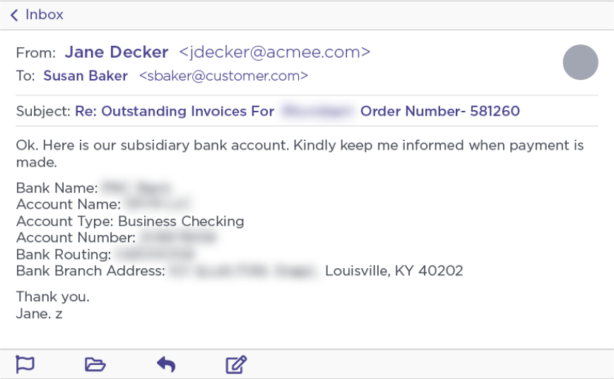 Atacker-controlled account details