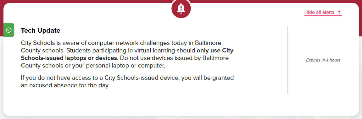 BCPS alert