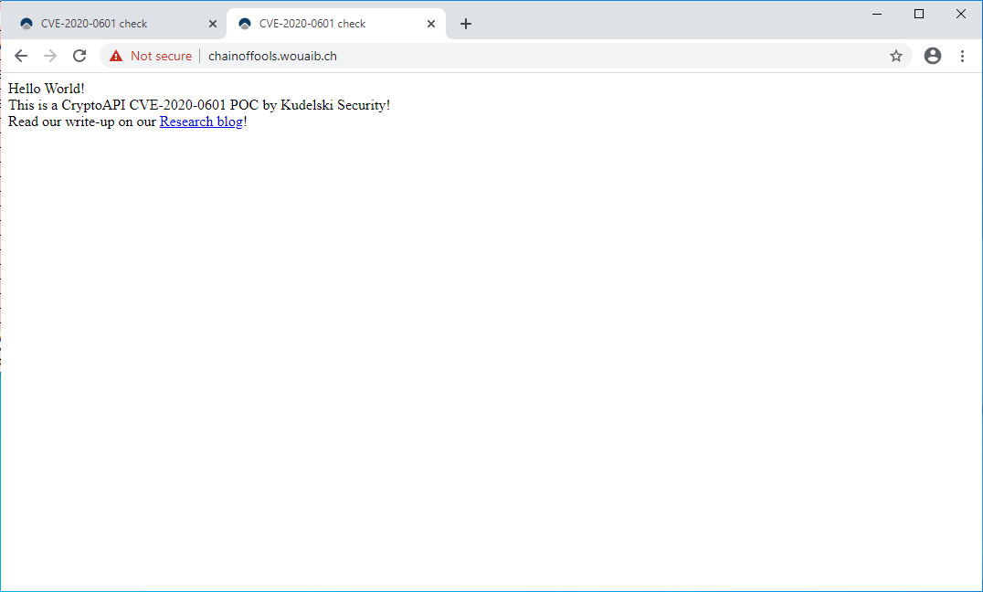 Chrome PoC on patched system