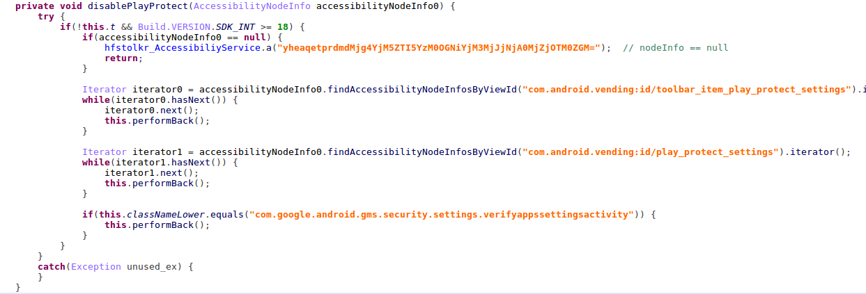 Disabling Google Play Protect