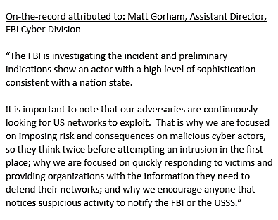 FBI Cyber Division statement