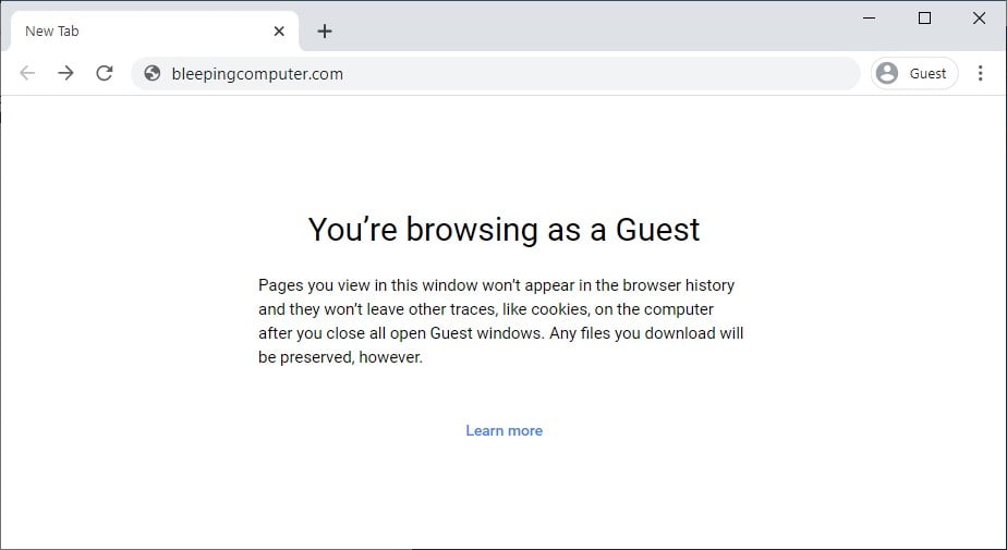 Google Chrome Guest mode