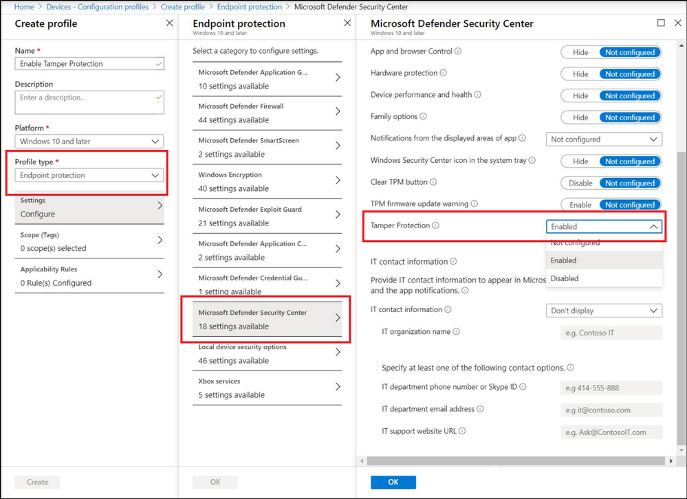 Managing Tamper Protection in Intune