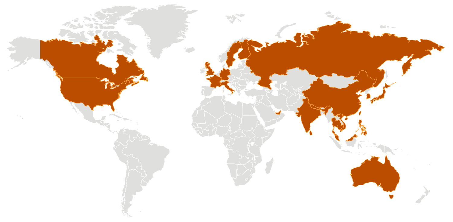 Map of Confirmed 2019-nCoV Cases