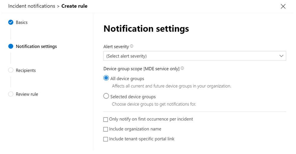 Microsoft 365 Defender email alerts