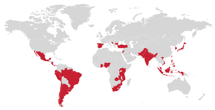 Nations targeted by BeagleBoyz