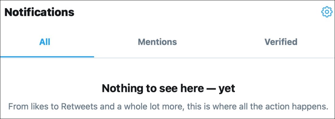 No notifications