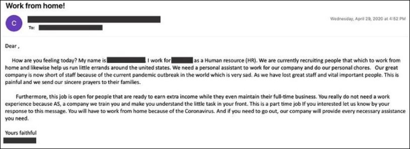 Wells Fargo phishing sample
