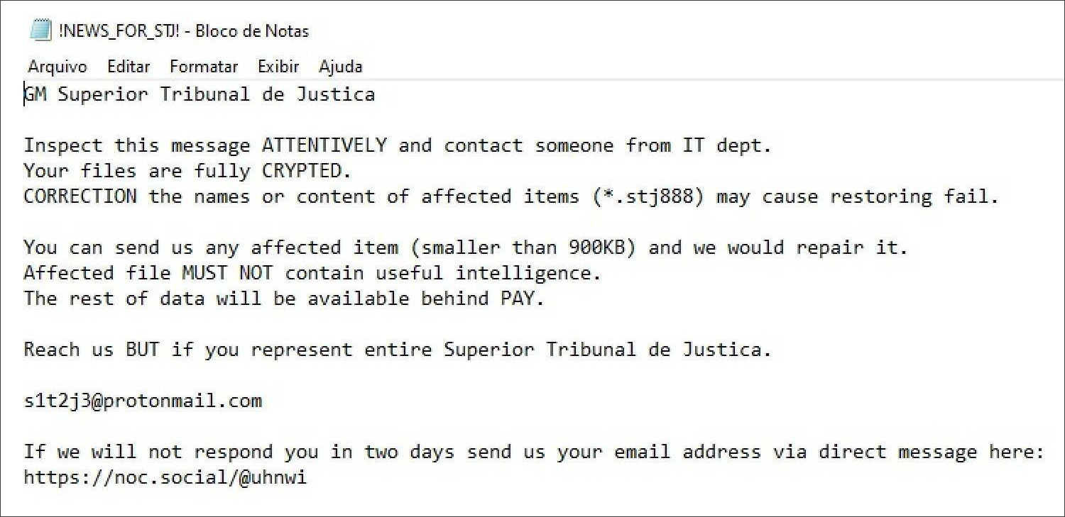 STJ ransom note
