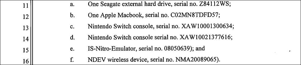 Seized devices