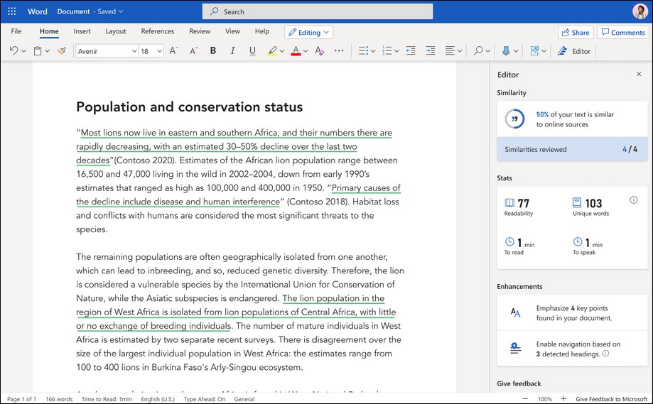 Microsoft Word to get Bing-powered plagiarism checker