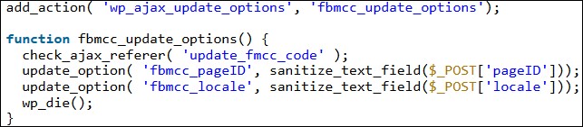 Vulnerable wp_ajax_update_options function