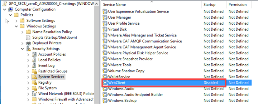 WebClient GPO