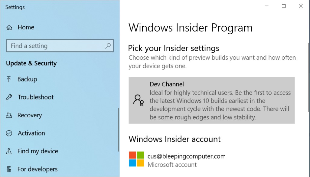 Microsoft officially launches Windows 10 Insider channels