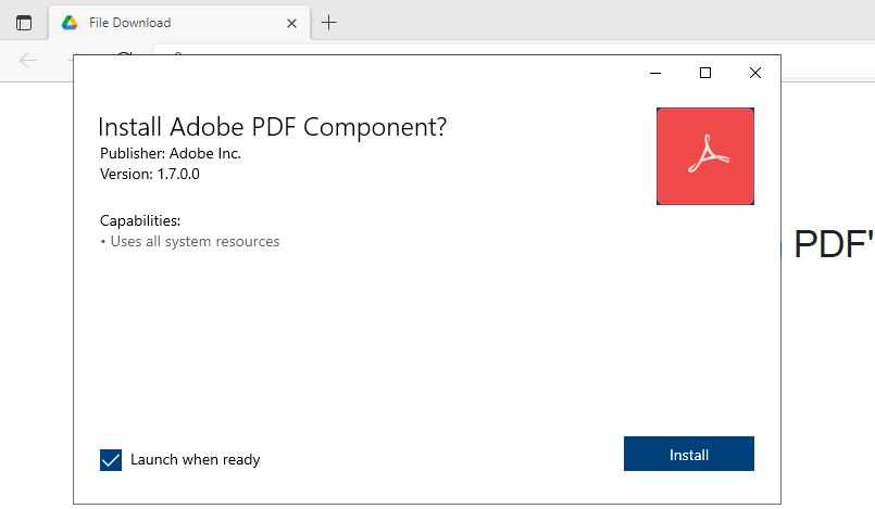 BazarLoader fake Adobe PDF component