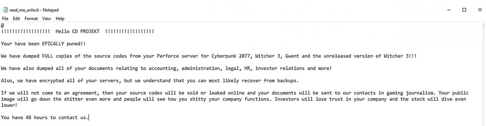 Η εταιρεία CD PROJEKT RED, που έχει φτιάξει το Cyberpunk 2077, δέχθηκε επίθεση από hackers που ζητάνε λύτρα!