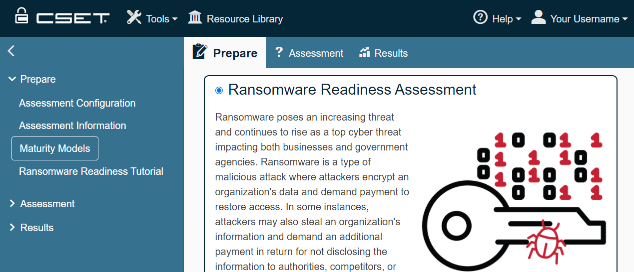 The Ransomware Readiness Assessment CSERT module