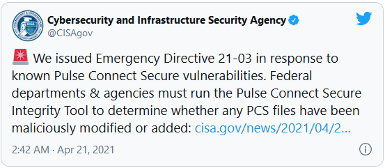 CISA Emergency Directive 21-03