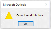 microsoft outlook cannot send email