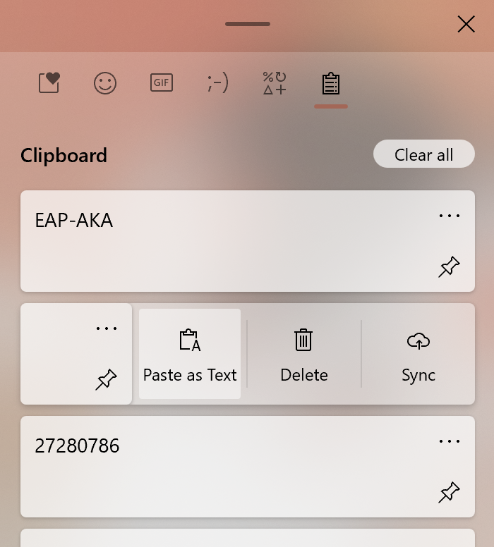 Windows 10 Paste as Text clipboard feature
