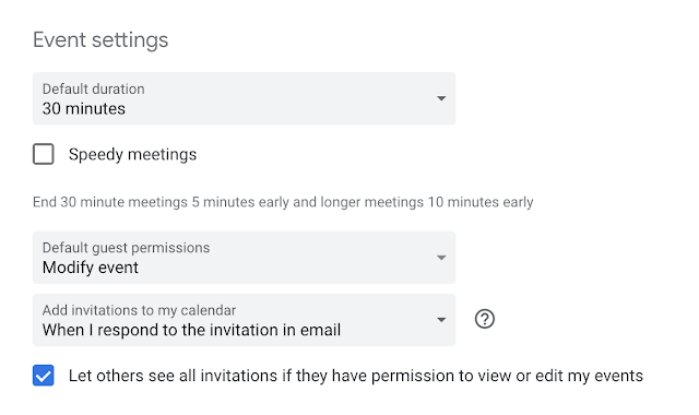 Prevent unwanted invitations in Google Calendar