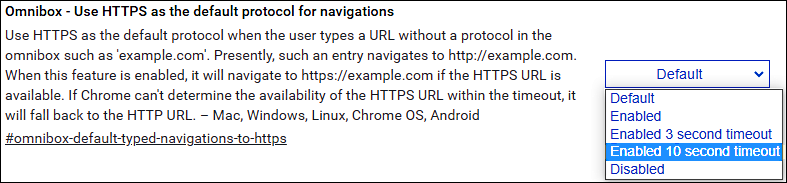 HTTPS default protocol