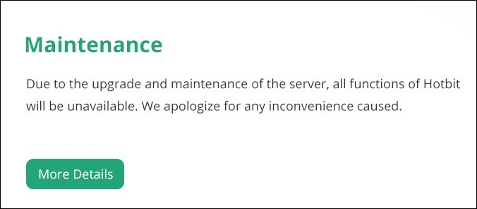 Hotbit-site-under-maintenance