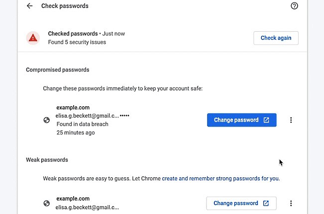 Warning if you have a Google account to check your password immediately