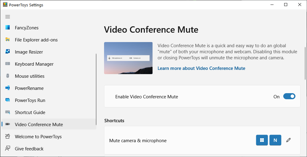 PowerToys Video Conference Mute