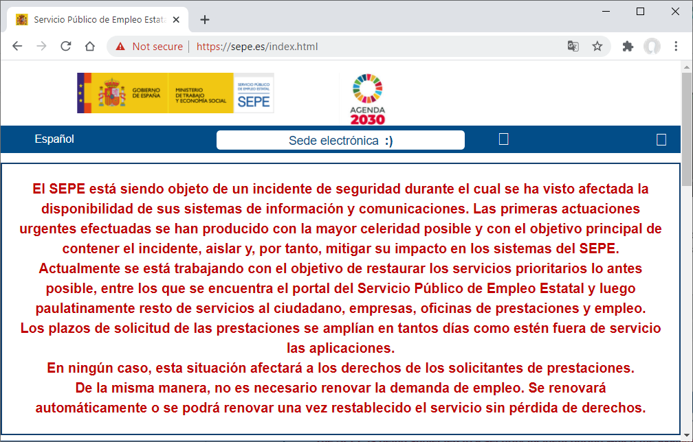 西班牙国家公共就业服务局遭遇勒索攻击！700多家办事处受到影响！