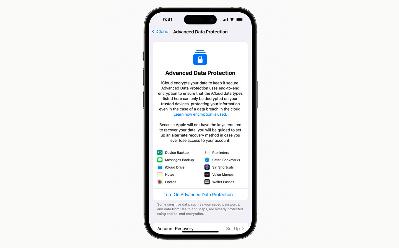 Advanced Data Protection for iCloud