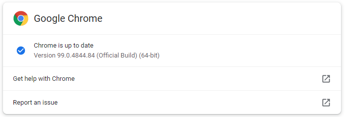 Chrome 99.0.4844.84 update