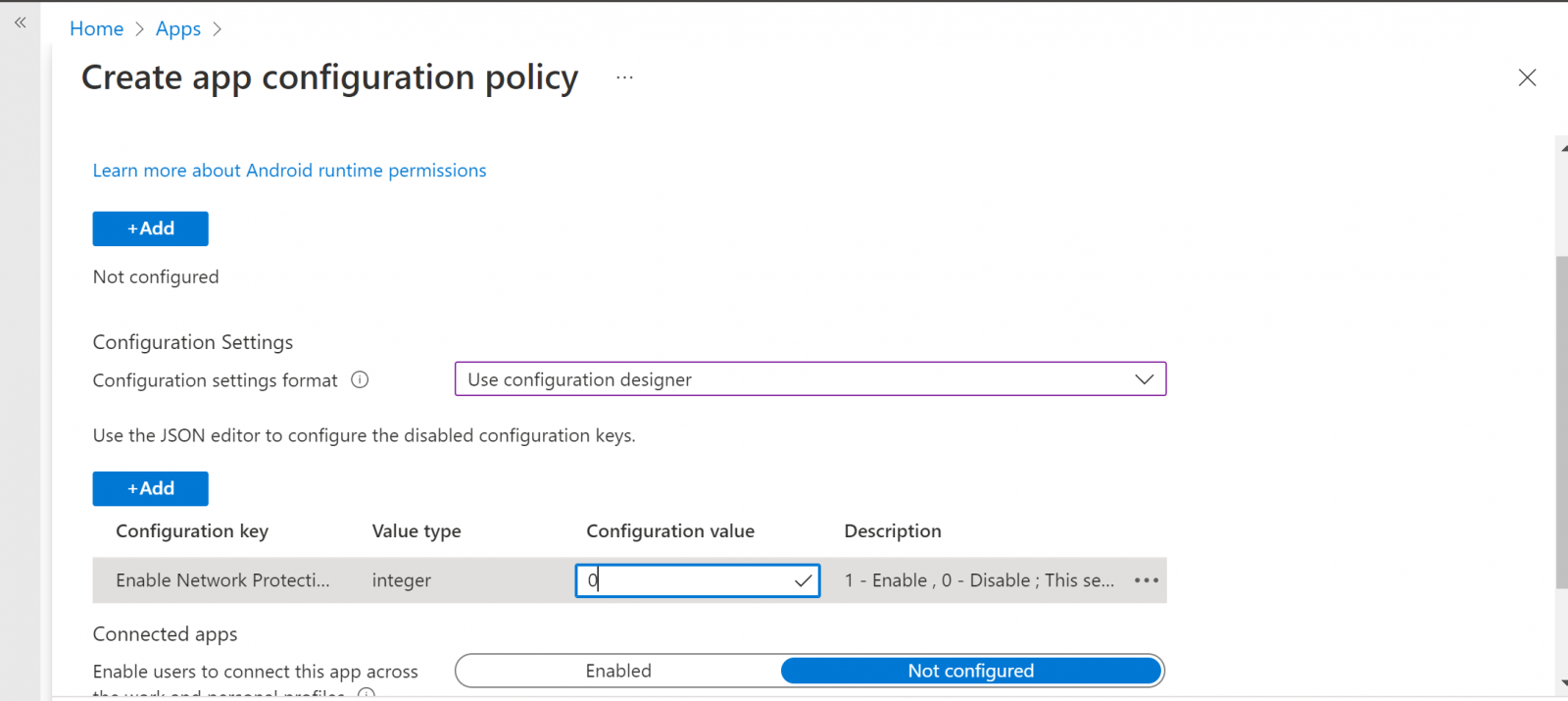 Disable MDE Network Protection