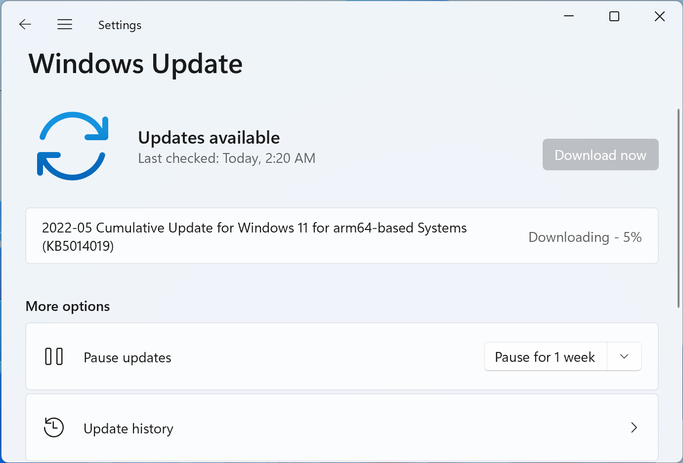 Windows 11 KB5014019 update