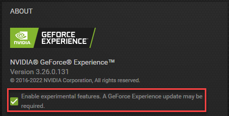 NVIDIA GeForce Experience automatic update