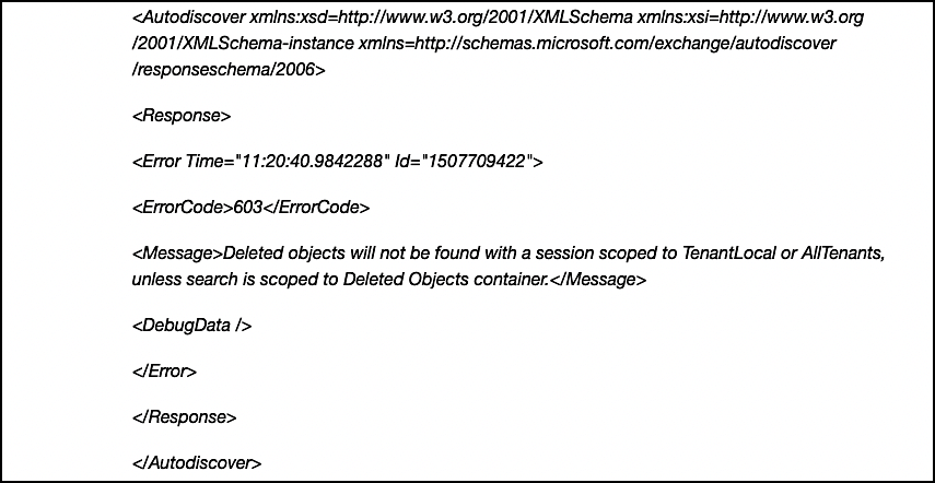 Outlook error