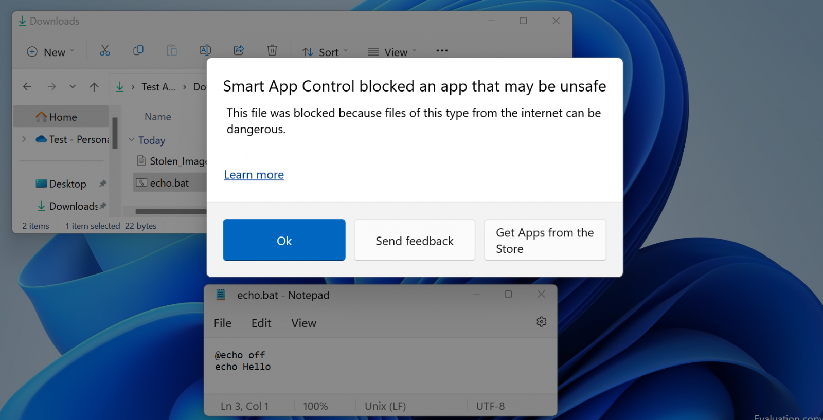 Smart App Control blocking BAT files on Windows 11