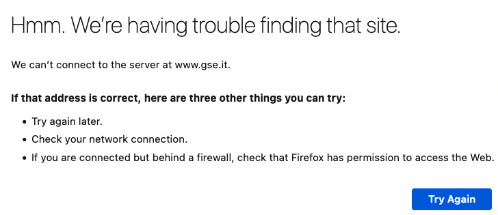 GSE's site still down