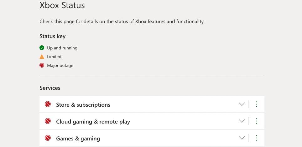 Xbox is down worldwide with users unable to play games