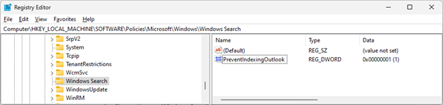 Outlook search workaround